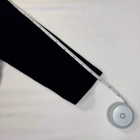 VTG AKA Eddie Bauer Black A-Line Dress Women's Medium Stretch Midi Workwear - Picture 9 of 14